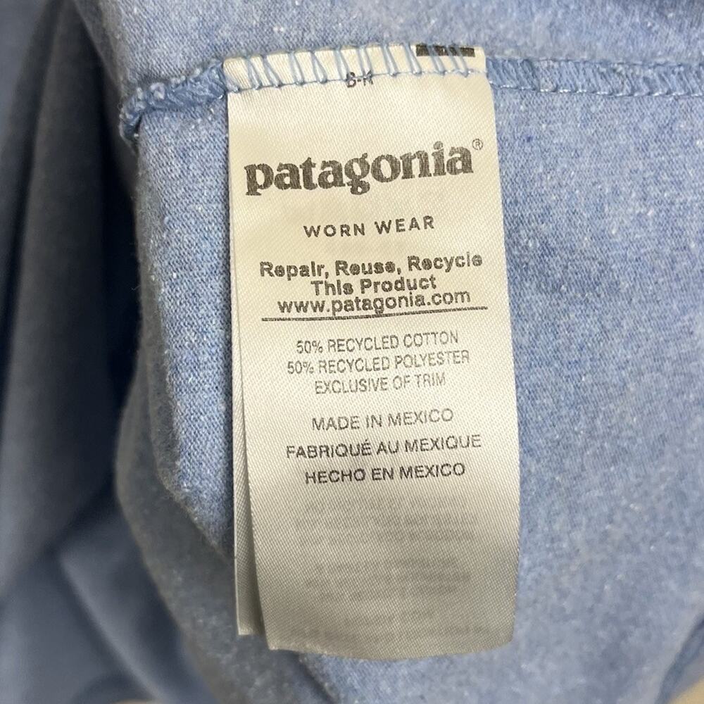 Patagonia P-6 Pocket Responsibili-Tee Men’s M Medium Blue Recycled - Picture 6 of 6
